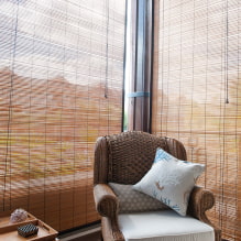 Hoe zien bamboe gordijnen eruit in het interieur?