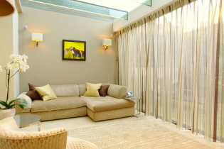 Organza curtains: types, color, design, drawings, combination, attachment to the cornice, decor
