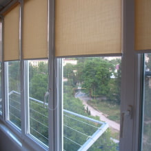 الستائر الدوارة لشرفة أو لوجيا: الأنواع ، المواد ، اللون ، التصميم ، التثبيت - 0