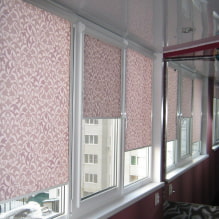 Tirai roller untuk balkoni atau loggia: jenis, bahan, warna, reka bentuk, pengancing-1