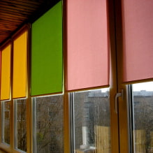 Tirai roller untuk balkoni atau loggia: jenis, bahan, warna, reka bentuk, pengancing-6