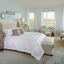 Щори в спалнята: дизайнерски характеристики, видове, материали, цвят, комбинации, снимка-0