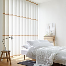 Tirai di bilik tidur: ciri reka bentuk, jenis, bahan, warna, kombinasi, foto-2