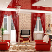 Червен таван в интериора: характеристики и избор на снимки-6
