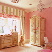 Interiorul roz al camerei: combinație, alegerea stilului, decor, mobilier, perdele și decor-4