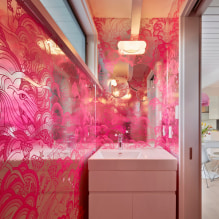 Rožinis kambario interjeras: derinys, stiliaus pasirinkimas, dekoravimas, baldai, užuolaidos ir dekoras-7