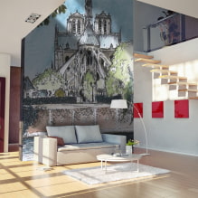 Behang voor muren met steden: soorten, ontwerpideeën, fotobehang, 3d, kleur, combinatie-3