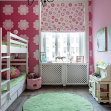 Римски щори за детска стая: дизайн, цветове, комбинация, декор-8
