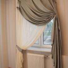 Tipus de cortines per a finestres: classificació amb descripció, opcions per tipus, material de cortines i cortines-3
