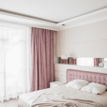 أسقف الجصي لغرفة النوم: الصورة والتصميم وأنواع الأشكال والهياكل - 4