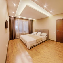 أسقف الجصي لغرفة النوم: الصورة والتصميم وأنواع الأشكال والهياكل - 8