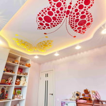 Plafond tendu avec éclairage: types (périmètre, intérieur), couleur, idées pour différents types de plafonds-5