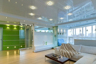 Stretch ceiling white: options for use in the interior