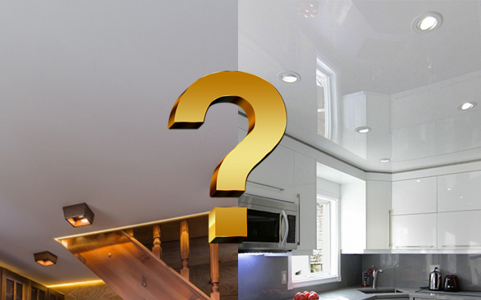 Welk spanplafond is beter - stof of PVC-folie?