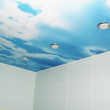 Μπλε οροφές στο εσωτερικό: φωτογραφίες, θέα, σχέδιο, φωτισμός, συνδυασμός με άλλα χρώματα, τοίχους, κουρτίνες-3