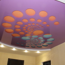 Mor tavan: tasarım, gölgeler, germe ve asma tavanlar için fotoğraf-4