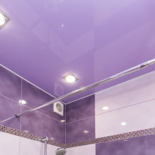 Violetinės lubos: dizainas, atspalviai, įtempiamų ir tarpinių lubų nuotrauka-6
