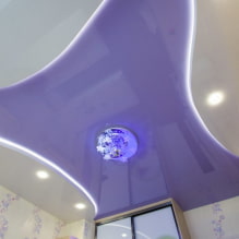 Plafond violet: design, nuances, photo pour plafonds tendus et faux plafonds-8