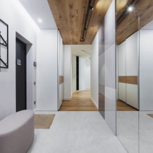Soffitto nel corridoio: tipi, colore, design, strutture figurate nel corridoio, illuminazione-1