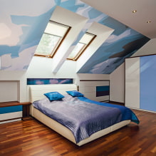 Soffitto attico: design, colore, tipi (teso, cartongesso, ecc.), illuminazione-1