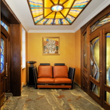 أسقف زجاجية ملونة: أنواع الهياكل والأشكال والرسومات ونوافذ الزجاج الملون ذات الإضاءة - 7