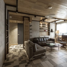 Laminat til loftet: farve, designmuligheder, foto i interiøret-0