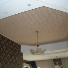 Texturovaný napínací strop: imitace dřeva, sádry, brokátu, zrcadla, betonu, kůže, hedvábí atd. -6