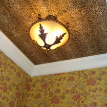 Texturovaný napínací strop: imitace dřeva, sádry, brokátu, zrcadla, betonu, kůže, hedvábí atd. -7