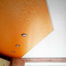 Texturovaný napínací strop: imitace dřeva, sádry, brokátu, zrcadla, betonu, kůže, hedvábí atd. -9