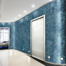 Plâtre décoratif dans le couloir et le couloir: types, couleurs, idées de design moderne-2