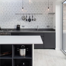 Стени в кухнята: опции за довършителни работи, избор на стил, дизайн, нестандартни решения-5