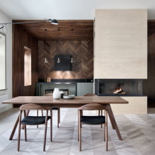 Стени в кухнята: опции за довършителни работи, избор на стил, дизайн, нестандартни решения-8