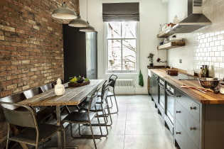 Walls in the kitchen: finishing options, choice of style, design, non-standard solutions