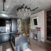 Zrcadlo v kuchyni: typy, tvary, velikosti, design, možnosti umístění v interiéru-4