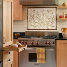 Panouri pentru bucătărie: tipuri, alegerea locației, design, desene, fotografii în diferite stiluri-1