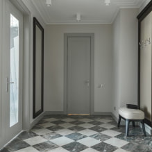 Pintu kelabu di pedalaman: jenis, bahan, warna, reka bentuk, kombinasi dengan lantai, dinding-5