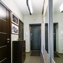 Pintu wenge di bahagian dalam apartmen: foto, pemandangan, reka bentuk, kombinasi dengan perabot, kertas dinding, lamina, alas-1