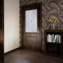 Dveře Wenge v interiéru bytu: fotografie, pohledy, design, kombinace s nábytkem, tapety, laminát, sokl-7