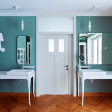 Porte bianche all'interno: tipi, design, accessori, combinazione con il colore delle pareti, pavimento-1