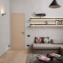 Dvere v obývacej izbe (hale): druhy, materiály, farba, dizajn, výber tvaru a veľkosti-6