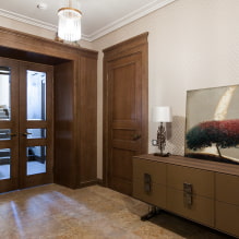 Pintu ke lorong dan koridor: jenis, reka bentuk, warna, kombinasi, foto di pedalaman-1