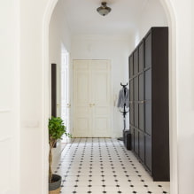 Bue i gangen og korridoren: typer, placering, materialevalg, form, design-6