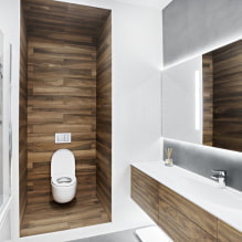 נישות בחדר האמבטיה: אפשרויות למילוי, בחירת מיקום, רעיונות לעיצוב -5