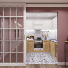Niche dapur di apartmen: reka bentuk, bentuk dan lokasi, warna, pilihan pencahayaan-0