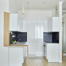 Wnęka kuchenna w mieszkaniu: projekt, kształt i lokalizacja, kolor, opcje oświetlenia-5