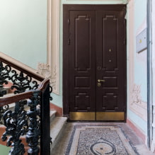 Πόρτες εισόδου: φωτογραφία, τύποι υλικών, χρώμα, εσωτερική διακόσμηση, σχέδιο-0
