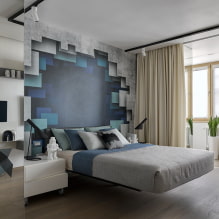 Giường nổi trong nội thất: loại, hình dạng, thiết kế, tùy chọn đèn nền-2