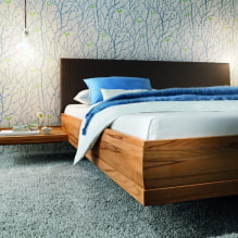 Flydende seng i interiøret: typer, former, design, baggrundsbelyste muligheder-8
