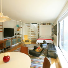 Giường trong phòng khách: loại, hình dạng và kích thước, ý tưởng thiết kế, tùy chọn vị trí-2