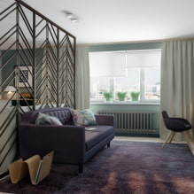 Postel v obývacím pokoji: typy, tvary a velikosti, designové nápady, možnosti umístění-8